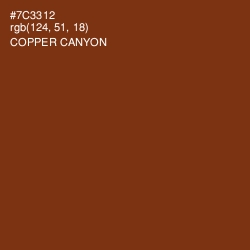#7C3312 - Copper Canyon Color Image