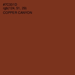 #7C331D - Copper Canyon Color Image