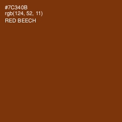 #7C340B - Red Beech Color Image