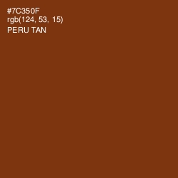 #7C350F - Peru Tan Color Image