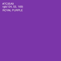 #7C35A9 - Royal Purple Color Image