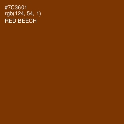 #7C3601 - Red Beech Color Image