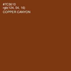 #7C3610 - Copper Canyon Color Image