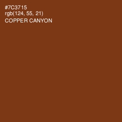 #7C3715 - Copper Canyon Color Image