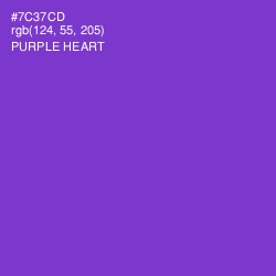 #7C37CD - Purple Heart Color Image