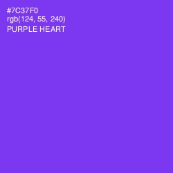 #7C37F0 - Purple Heart Color Image