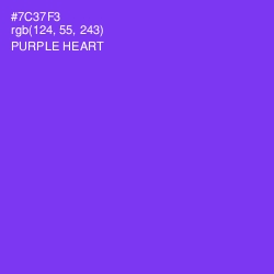 #7C37F3 - Purple Heart Color Image