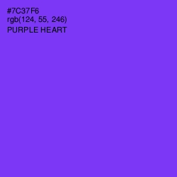#7C37F6 - Purple Heart Color Image