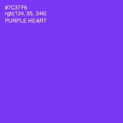 #7C37F6 - Purple Heart Color Image