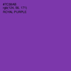 #7C38AB - Royal Purple Color Image