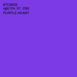 #7C39E6 - Purple Heart Color Image