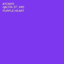 #7C39F0 - Purple Heart Color Image