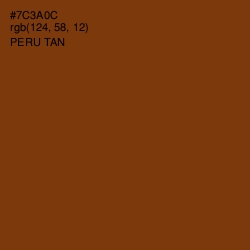 #7C3A0C - Peru Tan Color Image