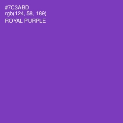 #7C3ABD - Royal Purple Color Image