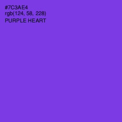 #7C3AE4 - Purple Heart Color Image