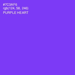 #7C3AF6 - Purple Heart Color Image