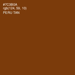 #7C3B0A - Peru Tan Color Image