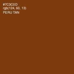 #7C3C0D - Peru Tan Color Image