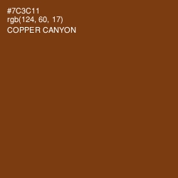 #7C3C11 - Copper Canyon Color Image