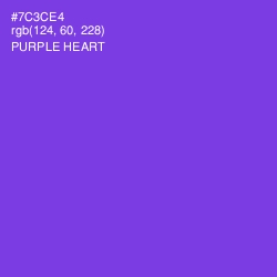 #7C3CE4 - Purple Heart Color Image