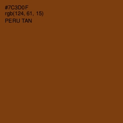 #7C3D0F - Peru Tan Color Image