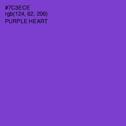 #7C3ECE - Purple Heart Color Image