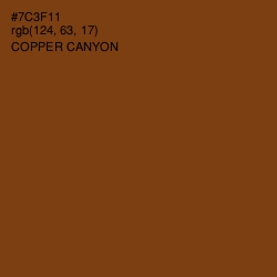 #7C3F11 - Copper Canyon Color Image