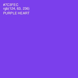 #7C3FEC - Purple Heart Color Image