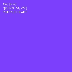 #7C3FFC - Purple Heart Color Image