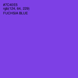 #7C40E5 - Fuchsia Blue Color Image