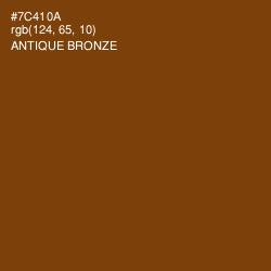 #7C410A - Antique Bronze Color Image