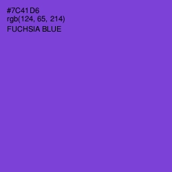 #7C41D6 - Fuchsia Blue Color Image