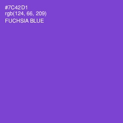 #7C42D1 - Fuchsia Blue Color Image