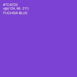 #7C42D3 - Fuchsia Blue Color Image