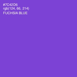#7C42D6 - Fuchsia Blue Color Image