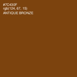 #7C430F - Antique Bronze Color Image