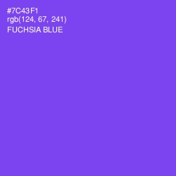 #7C43F1 - Fuchsia Blue Color Image