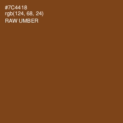 #7C4418 - Raw Umber Color Image