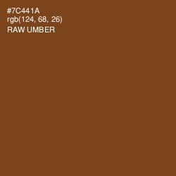 #7C441A - Raw Umber Color Image