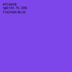 #7C46EB - Fuchsia Blue Color Image