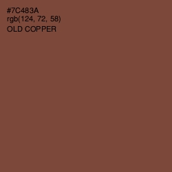 #7C483A - Old Copper Color Image