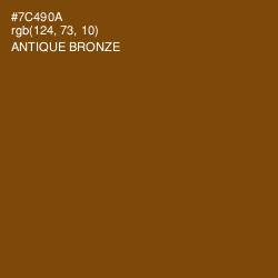 #7C490A - Antique Bronze Color Image