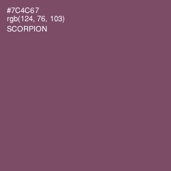 #7C4C67 - Scorpion Color Image