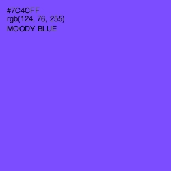 #7C4CFF - Moody Blue Color Image