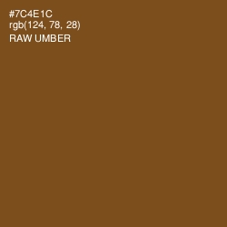 #7C4E1C - Raw Umber Color Image