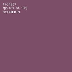 #7C4E67 - Scorpion Color Image