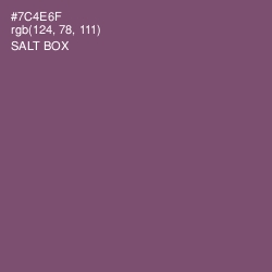 #7C4E6F - Salt Box Color Image