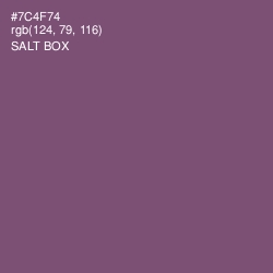 #7C4F74 - Salt Box Color Image