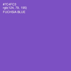 #7C4FC3 - Fuchsia Blue Color Image