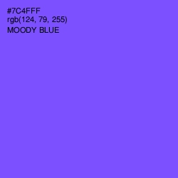 #7C4FFF - Moody Blue Color Image